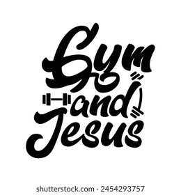 Fitnessstudio und Jesus Vektorgrafik Design