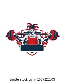 Gym jocker logo in vector