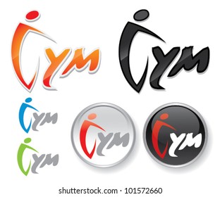 Gym label - vector illustration