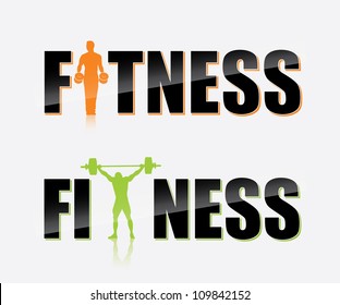 Gym label - vector illustration