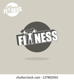 Gym label - vector illustration