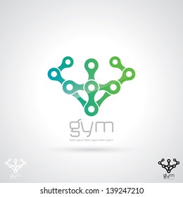 Gym label - vector illustration