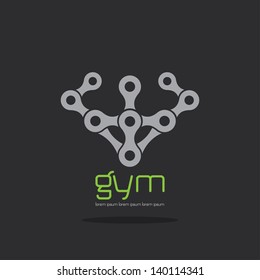 Gym label - vector illustration