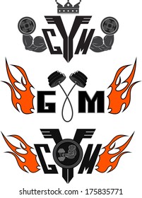 Gym label - vector illustration