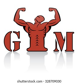 Gym label - vector illustration