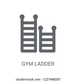 gym Ladder icon. Trendy gym Ladder logo concept on white background from Gym and Fitness collection. Suitable for use on web apps, mobile apps and print media.