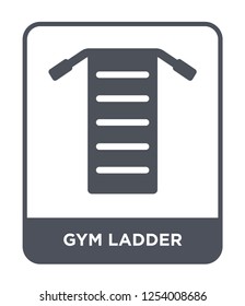 gym ladder icon vector on white background, gym ladder trendy filled icons from Gym and fitness collection, gym ladder simple element illustration