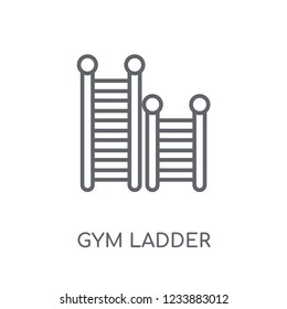 gym Ladder linear icon. Modern outline gym Ladder logo concept on white background from Gym and Fitness collection. Suitable for use on web apps, mobile apps and print media.