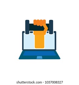 Gym Laptop Logo Icon Design