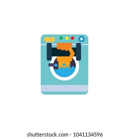 Gym Laundry Logo Icon Design