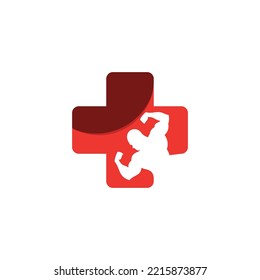 GYM con diseño de logotipo vectorial de símbolo de hoja. Diseño de logotipo creativo. Adecuado para logotipos de empresas, símbolos de aptitud, salud, etc.