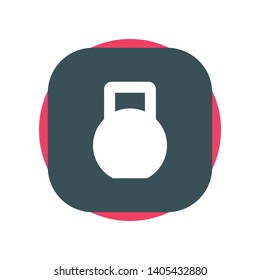 Gym and Lifting Symbol in Geometric Shape