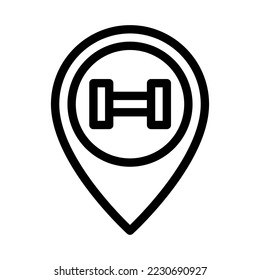gym line icon illustration vector graphic