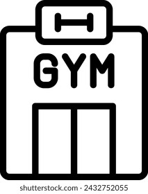 gym line icon illustration vector