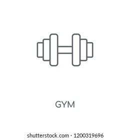 Gym linear icon. Gym concept stroke symbol design. Thin graphic elements vector illustration, outline pattern on a white background, eps 10.