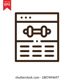 Gym list line icon vector. Gym icon concept. Eps 10 vector illustration.