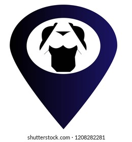 Gym Location Icon.Vector