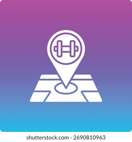 Ícone de vetor de Localização da Academia. Pode ser usado para impressão, aplicativos móveis e da Web.