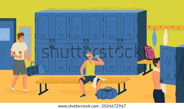 Gym Locker Room Concept Vector Illustration Stock Vector (Royalty Free ...