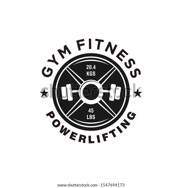 Gym Logo Barbel Icon Physical Fitness Stock Vector (Royalty Free ...