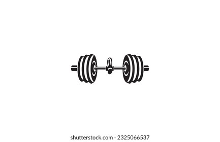 Gym logo black simple flat icon on white background