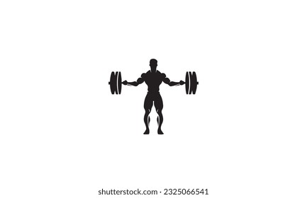 Gym logo black simple flat icon on white background
