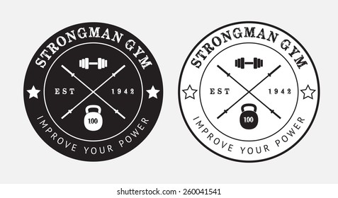 Gym Logo In Black And White