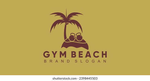 Gym logo with creative elements suitable for your bussines logo, premium vector