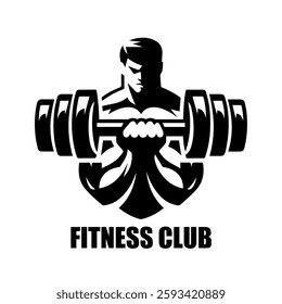 A gym logo design , Fitness logo template design Gym, fitness logo or label. Sport, bodybuilding concept