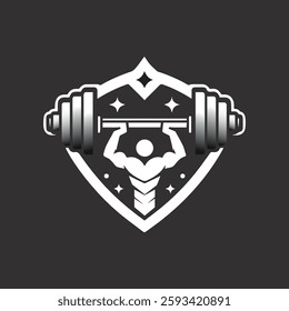 A gym logo design , Fitness logo template design Gym, fitness logo or label. Sport, bodybuilding concept