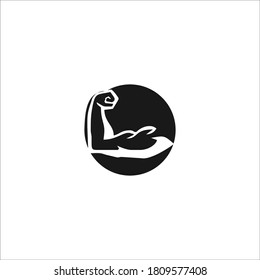 gym logo design icon vector silhouette