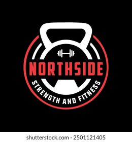 gym logo design with kettlebell 