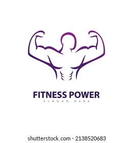 Gym Logo Design Template, Fitness club creative symbols