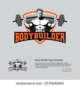 Gym logo. Fitness center logo design template. Weightlifting and Gym vector image template.