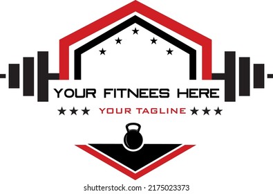 Gym logo, fitness logo weight design vector 