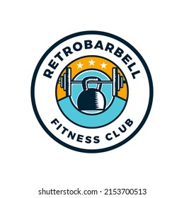 gym logo graphic vector illustration, weightlifting, text. top view, perfect for sports business, company, social media and more