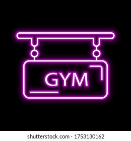 Gym Logo Icon Glowing Sign Logo Stock Vector (Royalty Free) 1753130162 ...