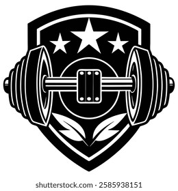 Gym logo icon vector silhouette