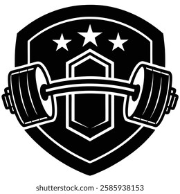 Gym logo icon vector silhouette