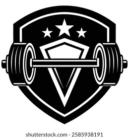 Gym logo icon vector silhouette