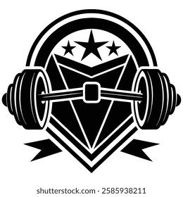 Gym logo icon vector silhouette