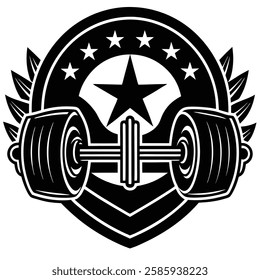 Gym logo icon vector silhouette