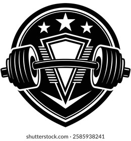 Gym logo icon vector silhouette