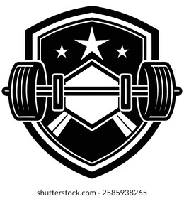 Gym logo icon vector silhouette