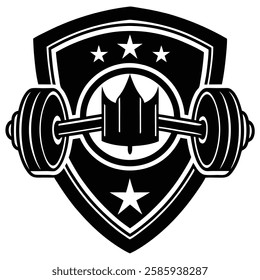 Gym logo icon vector silhouette
