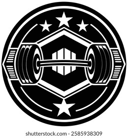 Gym logo icon vector silhouette
