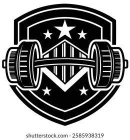 Gym logo icon vector silhouette