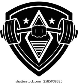 Gym logo icon vector silhouette