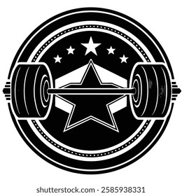 Gym logo icon vector silhouette