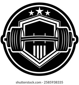 Gym logo icon vector silhouette